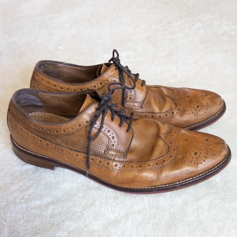 Classic Brown Leather Brogue Shoes